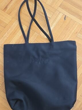 Neiman Marcus Black Embossed Logo Tote